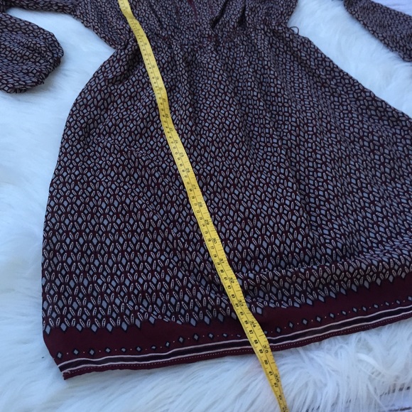 Max Studio Geometric Shift Peasant Red Dress S - Picture 6 of 8